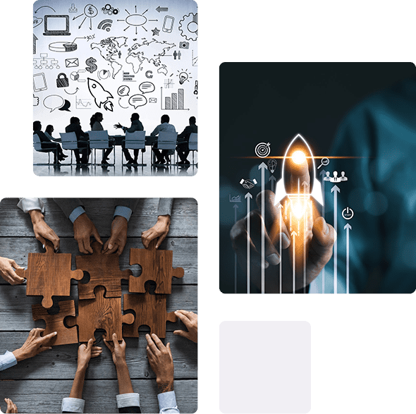 A group of people sitting around each other.